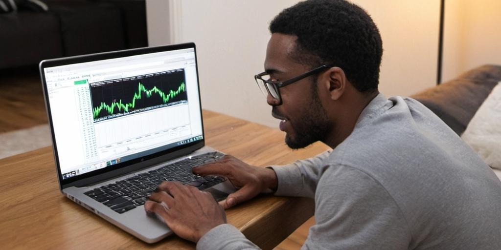 man trading online